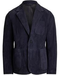 Ralph Lauren - Single-Breasted Suede Blazer - Lyst