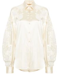 Ermanno Scervino - Chemise À Appliqué Floral - Lyst