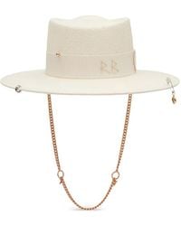 Ruslan Baginskiy - Gambler Chain-Strap Straw Hat - Lyst