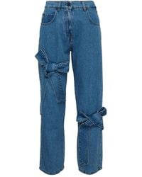 MSGM - Jeans Met Geknoopt Detail - Lyst