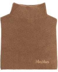Max Mara - Ribbed High-Neck Virgin-Wool Scarf - Lyst