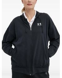 Under Armour - Zip-Up Logo-Print Hoodie - Lyst