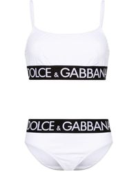 Dolce & Gabbana - Bikini mit Logo-Bund - Lyst