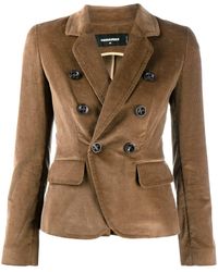DSquared² Double-breasted Corduroy Blazer - Multicolour