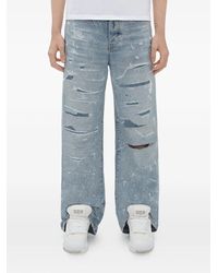 Amiri - Crystal-Embellished Repaired Jeans - Lyst