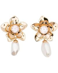 Self-Portrait - Flower-Motif Earrings - Lyst
