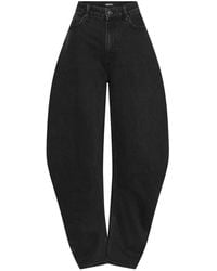 ROTATE BIRGER CHRISTENSEN - Draped Barrel-Leg Jeans Denim - Lyst