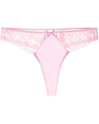 Fleur du Mal Gardenia Lace Thong - Pink