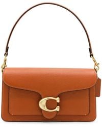 COACH - Bolso De Hombro De Piel Con Placa Del Logo - Lyst