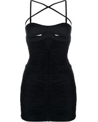 Mugler - Abito Corto Con Dettaglio Cut-Out - Lyst