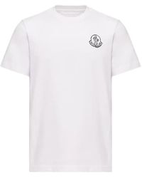 Moncler - Jersey T-Shirt Met Logo-Patch - Lyst