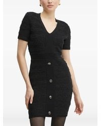 Marciano - Button-Detail Short-Sleeve Mini Dress - Lyst