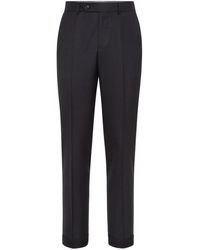 Brunello Cucinelli - Tapered-Leg Wool Trousers - Lyst