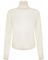 Sun 68 - Lurex-Trim Roll-Neck Sweater - Lyst