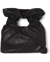 Y's Yohji Yamamoto - Ruched Panelled Leather Mini Bag - Lyst