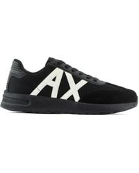 ARMANI EXCHANGE - Logo-Patch Panelled-Design Sneakers - Lyst