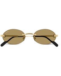 Cartier - Rimless Oval-Frame Sunglasses - Lyst