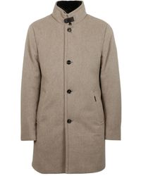 Moorer - High-Neck Button-Up Coat - Lyst