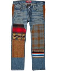 Junya Watanabe - Halbhohe Jeans Im Patchwork-Look - Lyst