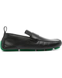 Bottega Veneta - Square-toe leather loafers - Lyst