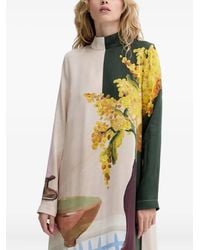 Stine Goya - Floral-Print High-Neck Dress - Lyst
