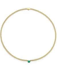 Anita Ko - Emerald Cuban Link Necklace - Lyst