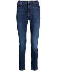 HUGO - Mid-Rise Tapered-Leg Jeans - Lyst
