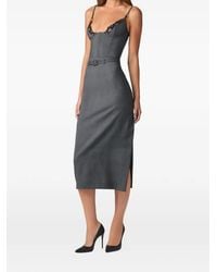 Kiki de Montparnasse - Prince Of Wales Belted Midi Skirt - Lyst