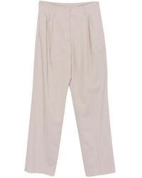 Liviana Conti - Pleated Straight-Leg Trousers - Lyst