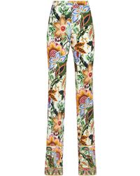 Etro - Pantalones rectos con estampado floral - Lyst