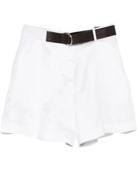 Semicouture - Janessa Belted Pleated Shorts - Lyst