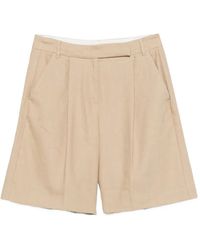 iBlues - Pleated Twill Shorts - Lyst
