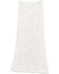 Patrizia Pepe - Sequinned Tulle Midi Skirt - Lyst