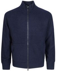 Altea - Cardigan En Maille Gaufrée À Fermeture Zippée - Lyst