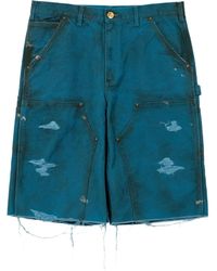 KAMIYA - Bermudas con efecto envejecido - Lyst