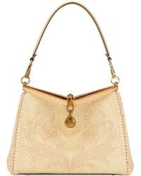 Etro - Medium Raffia Vela Bag - Lyst