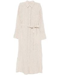 Marc O' Polo - Striped Belted Midi Dress - Lyst