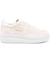 Premiata - Knitted Panelled Sneakers - Lyst