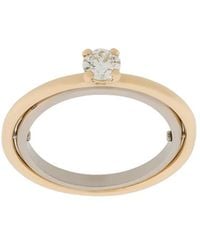 Charlotte Chesnais - 18Kt And Elipse Solitaire Diamond Ring - Lyst