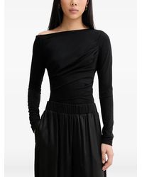 La Mania - Enza Off-Shoulder Draped Top - Lyst