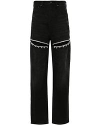Area - Pantaloni Crystal Slit Affusolati - Lyst