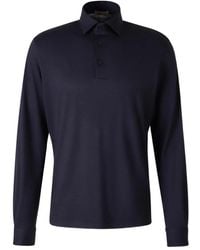 Herno - Wool Polo Shirt With Long Slevees - Lyst