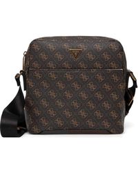 Guess - Mini Torino Monogram-Pattern Logo-Plaque Messenger Bag - Lyst