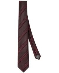 Brunello Cucinelli - Textured Striped Silk Tie - Lyst