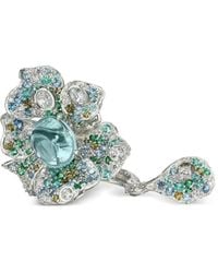 Anabela Chan - Bague Aqua Peony En Or Blanc Vermeil 18Ct - Lyst