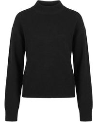 Pinko - High-Neck Logo-Patch Sweater - Lyst