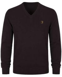 Uominitaliani - Logo-Embroidered V-Neck Sweater - Lyst