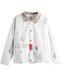 SAITOS - Graphic-Print Patch-Detail Cotton Jacket - Lyst