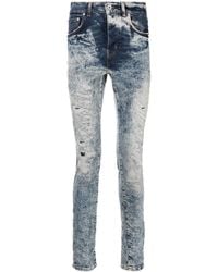 Purple Brand - Jeans slim con effetto schiarito - Lyst
