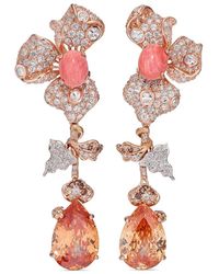 Anabela Chan - 18Kt Rose Vermeil Orchid Citrine And Diamond Earrings - Lyst